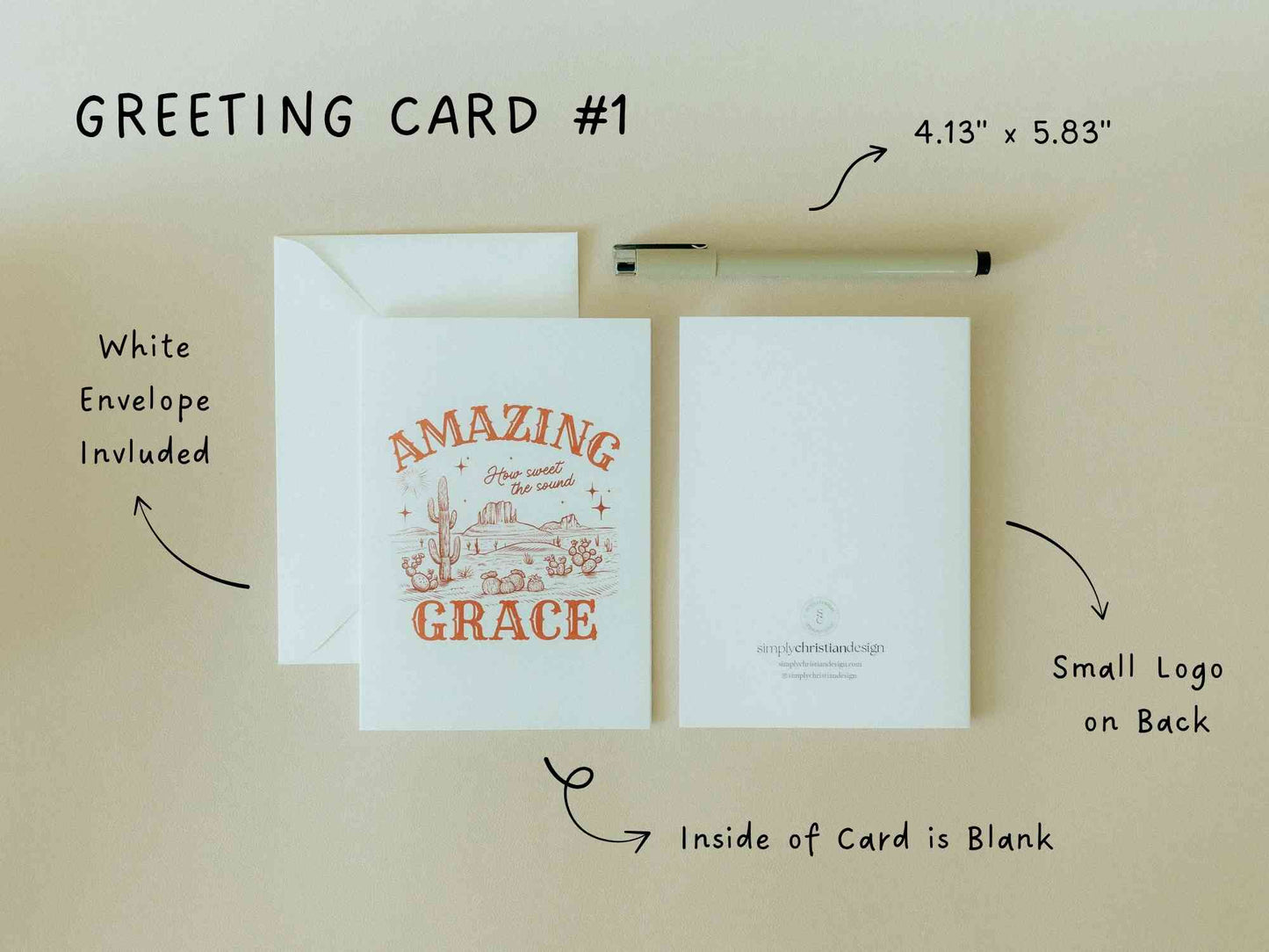 Christian Greeting Cards Set #2, Uplifting Ministering Card, Encouragement Card