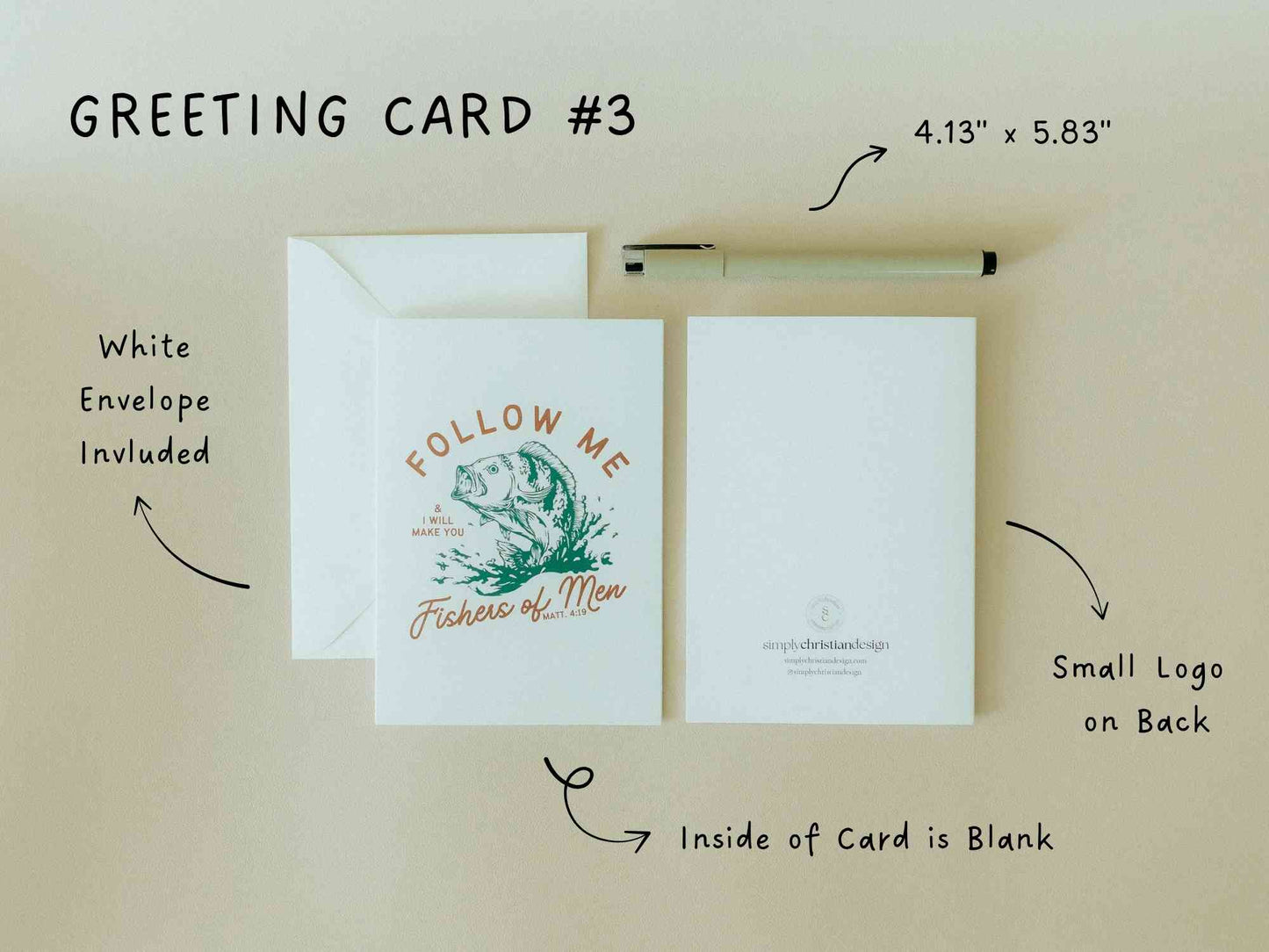 Christian Greeting Cards Set #2, Uplifting Ministering Card, Encouragement Card