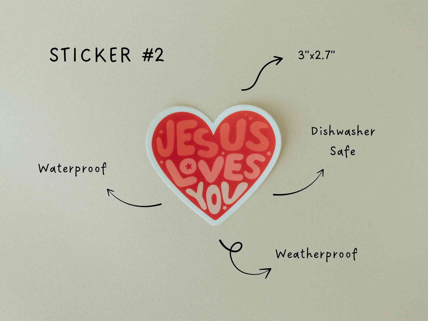 Christian Vinyl Sticker Set #2, Waterproof Stickers, Christian Stickers, Bible Stickers, Faith Stickers