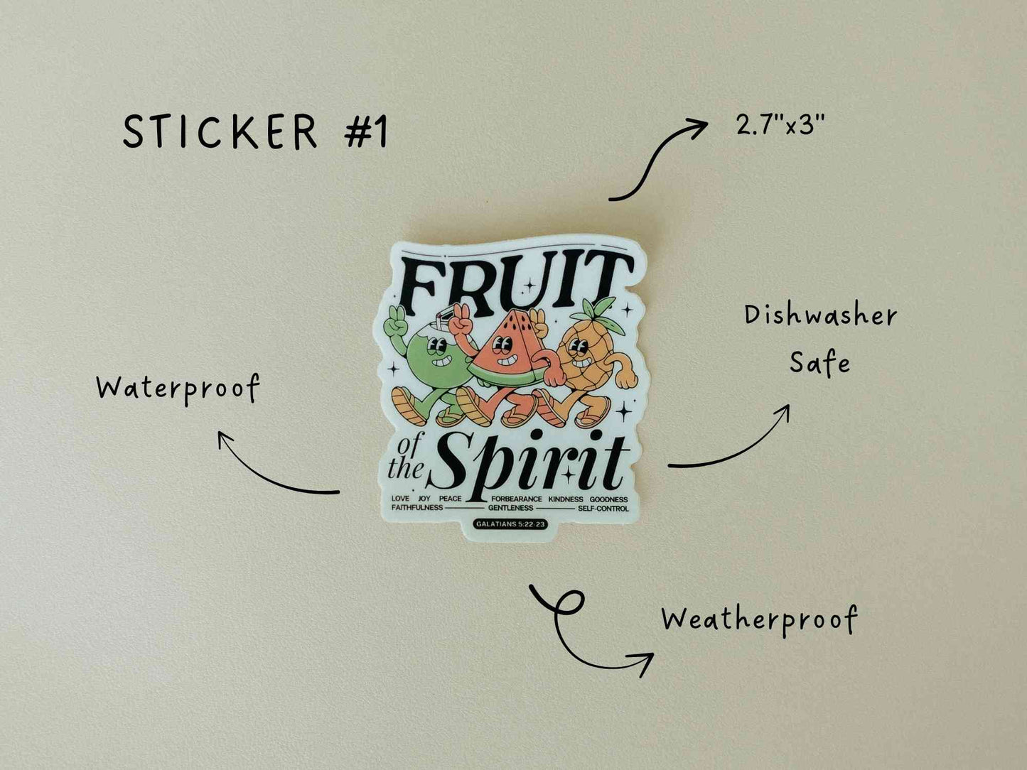 Christian Vinyl Sticker Set #3, Waterproof Stickers, Christian Stickers, Bible Stickers, Faith Stickers