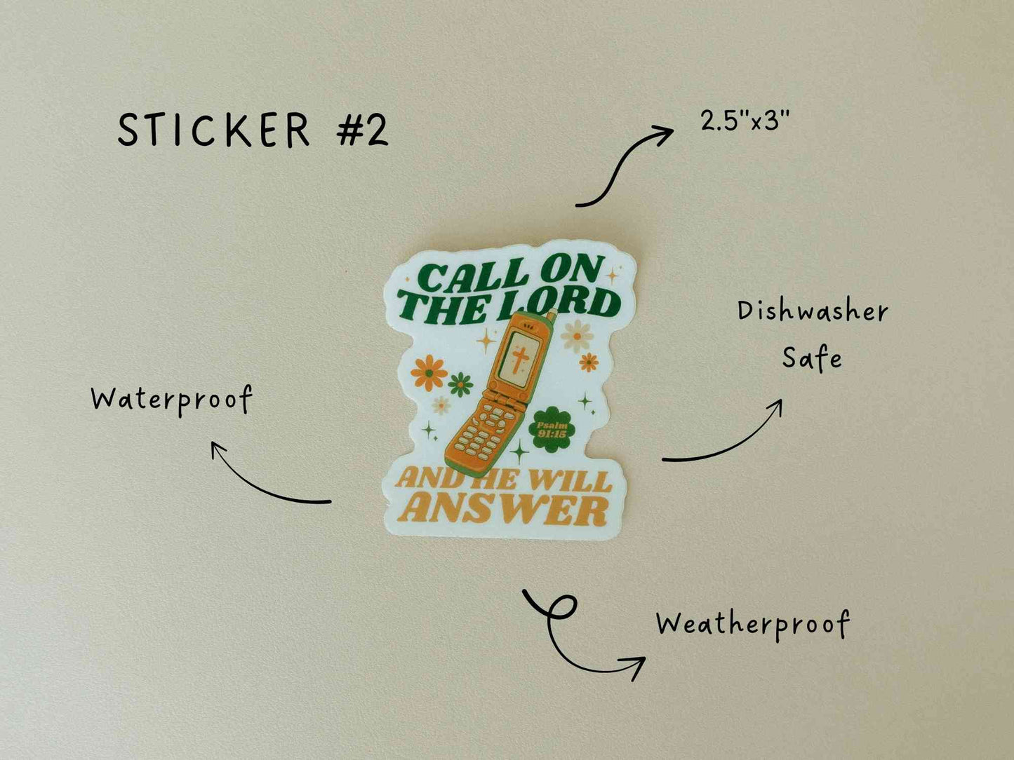 Christian Vinyl Sticker Set #3, Waterproof Stickers, Christian Stickers, Bible Stickers, Faith Stickers