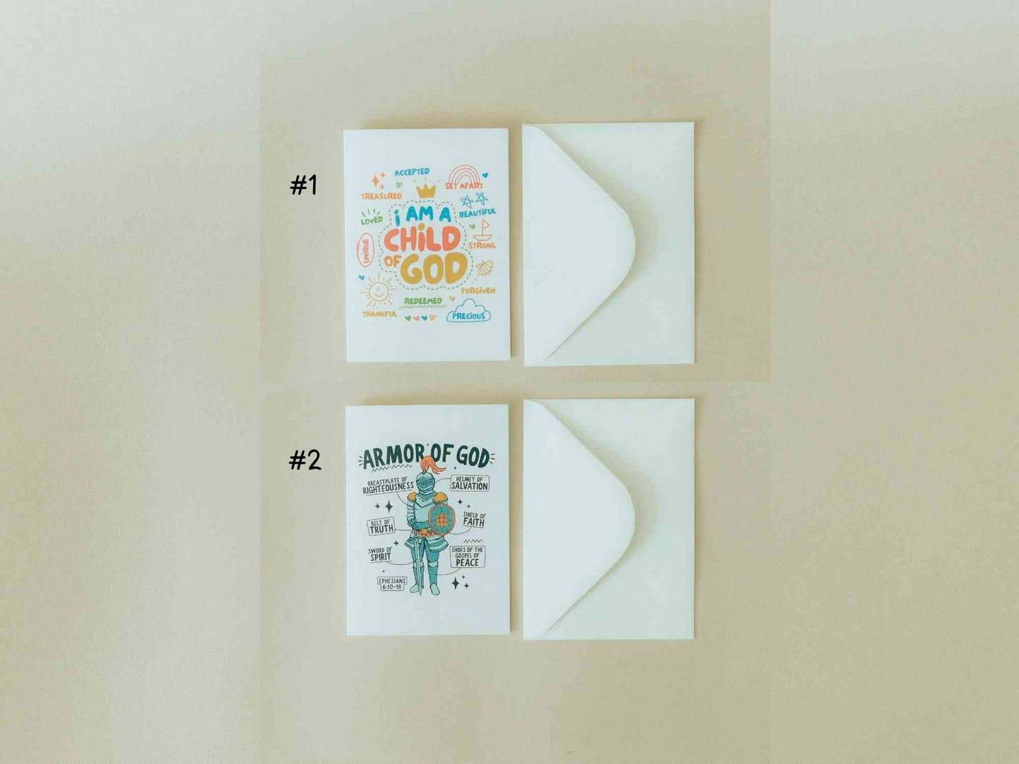 Christian Greeting Cards Set #3, Uplifting Ministering Card, Encouragement Card