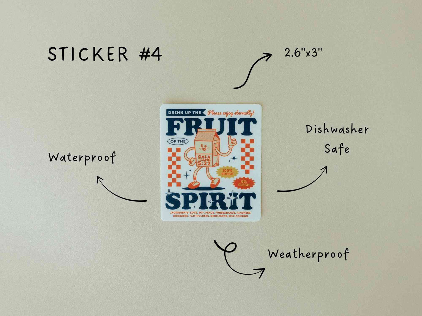 Christian Vinyl Sticker Set #3, Waterproof Stickers, Christian Stickers, Bible Stickers, Faith Stickers