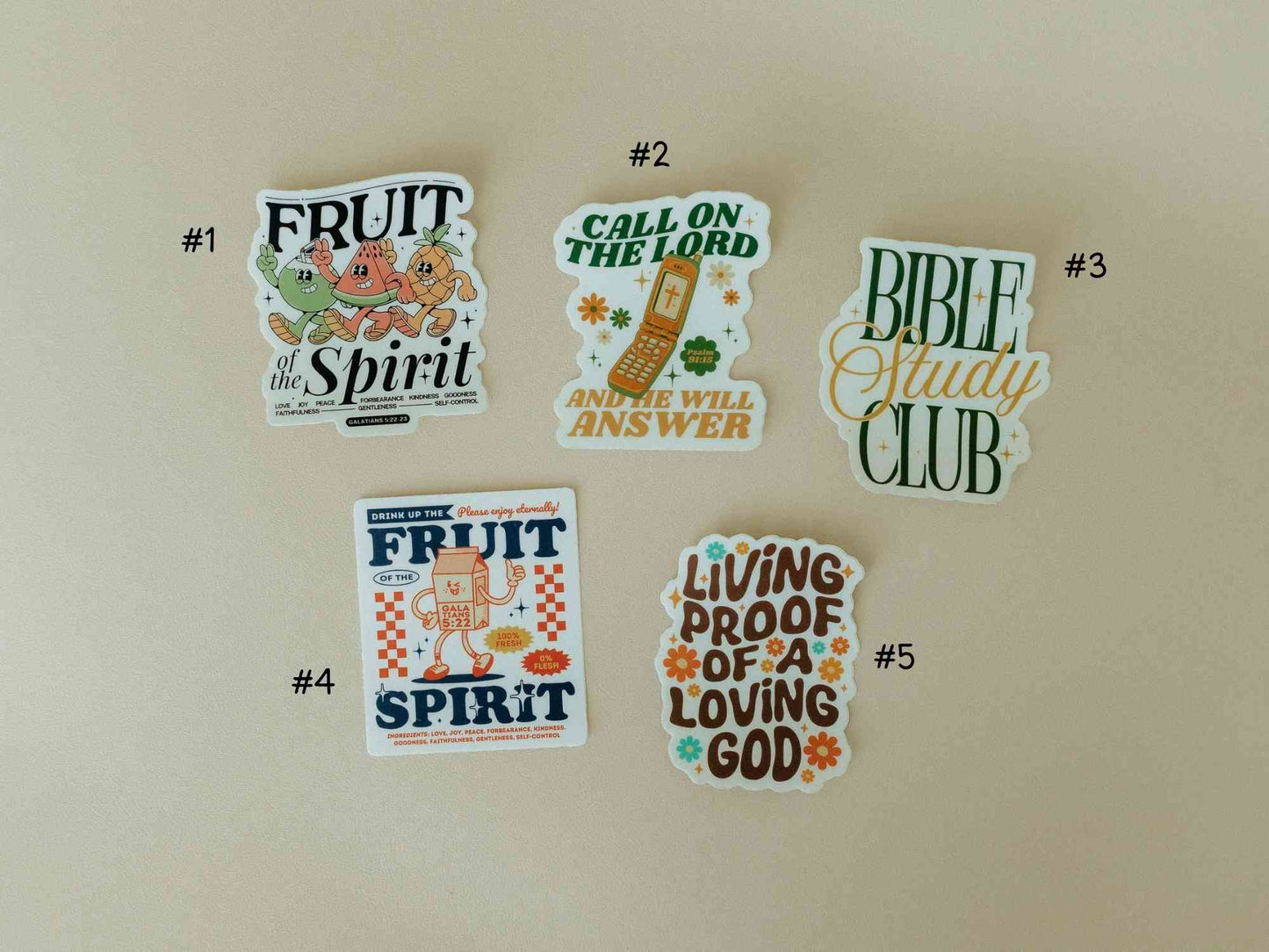 Christian Vinyl Sticker Set #3, Waterproof Stickers, Christian Stickers, Bible Stickers, Faith Stickers