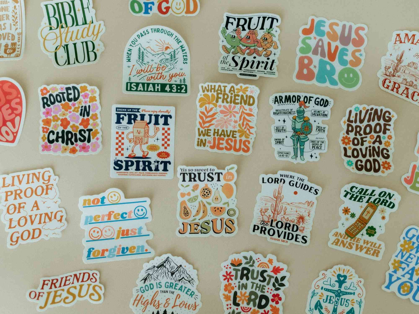 Christian Vinyl Sticker Set #3, Waterproof Stickers, Christian Stickers, Bible Stickers, Faith Stickers