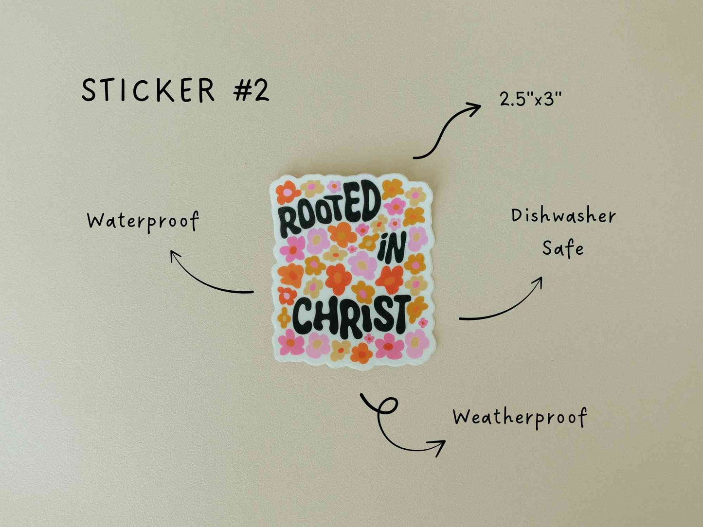 Christian Vinyl Sticker Set #4, Waterproof Stickers, Christian Stickers, Bible Stickers, Faith Stickers