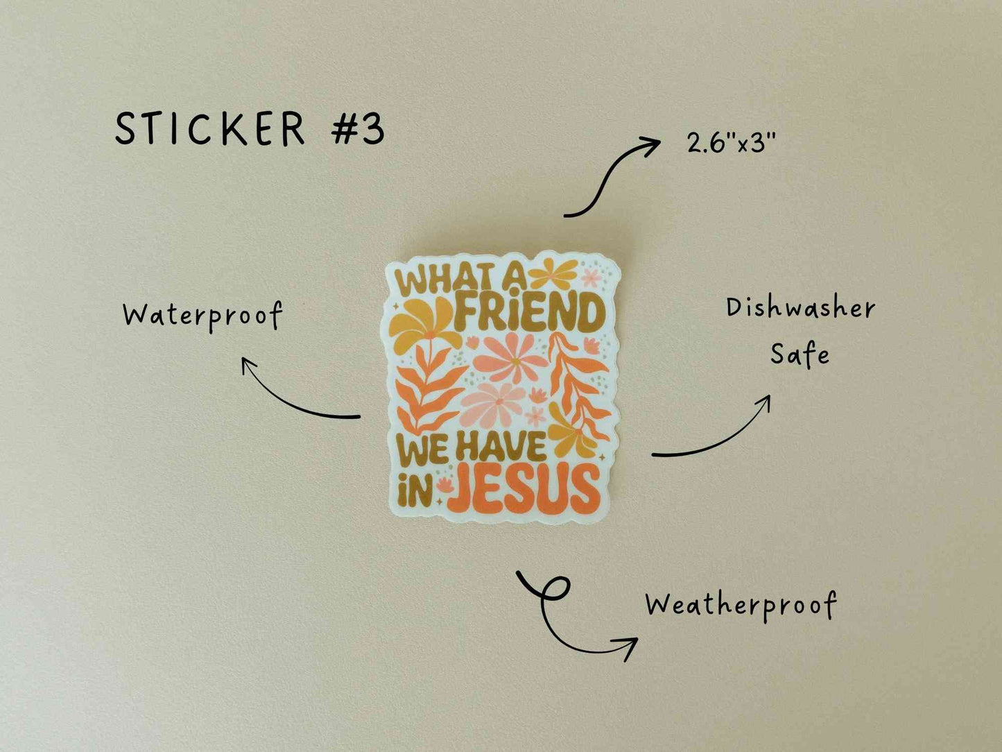 Christian Vinyl Sticker Set #4, Waterproof Stickers, Christian Stickers, Bible Stickers, Faith Stickers