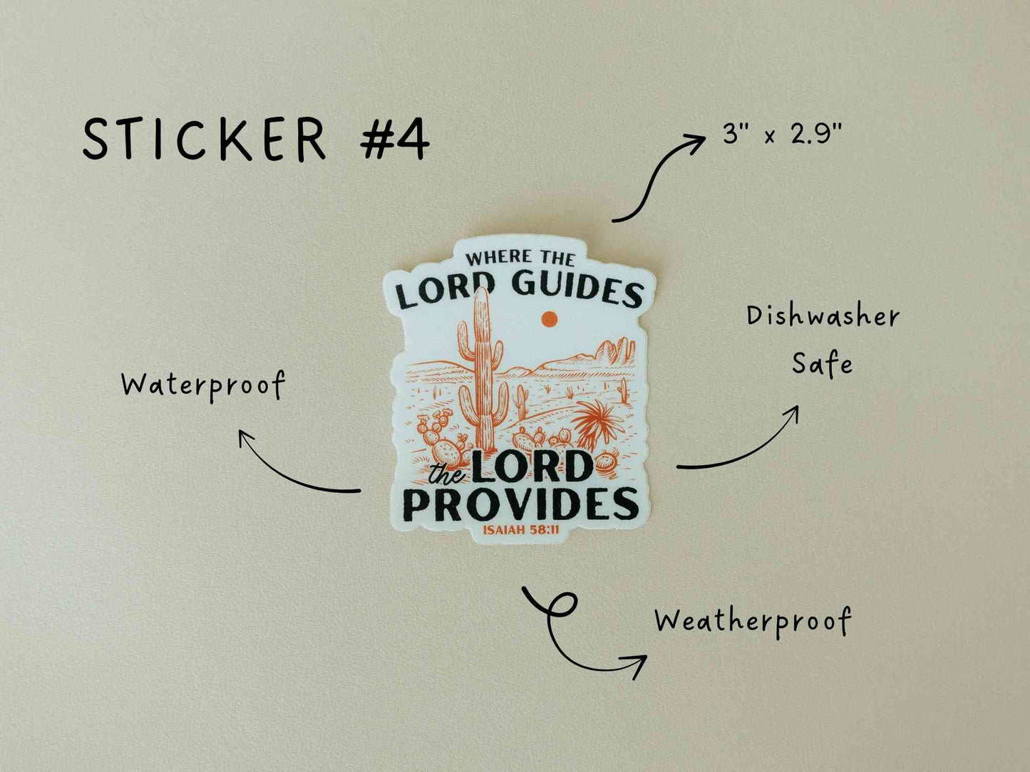 Christian Vinyl Sticker Set #5, Waterproof Stickers, Christian Stickers, Bible Stickers, Faith Stickers