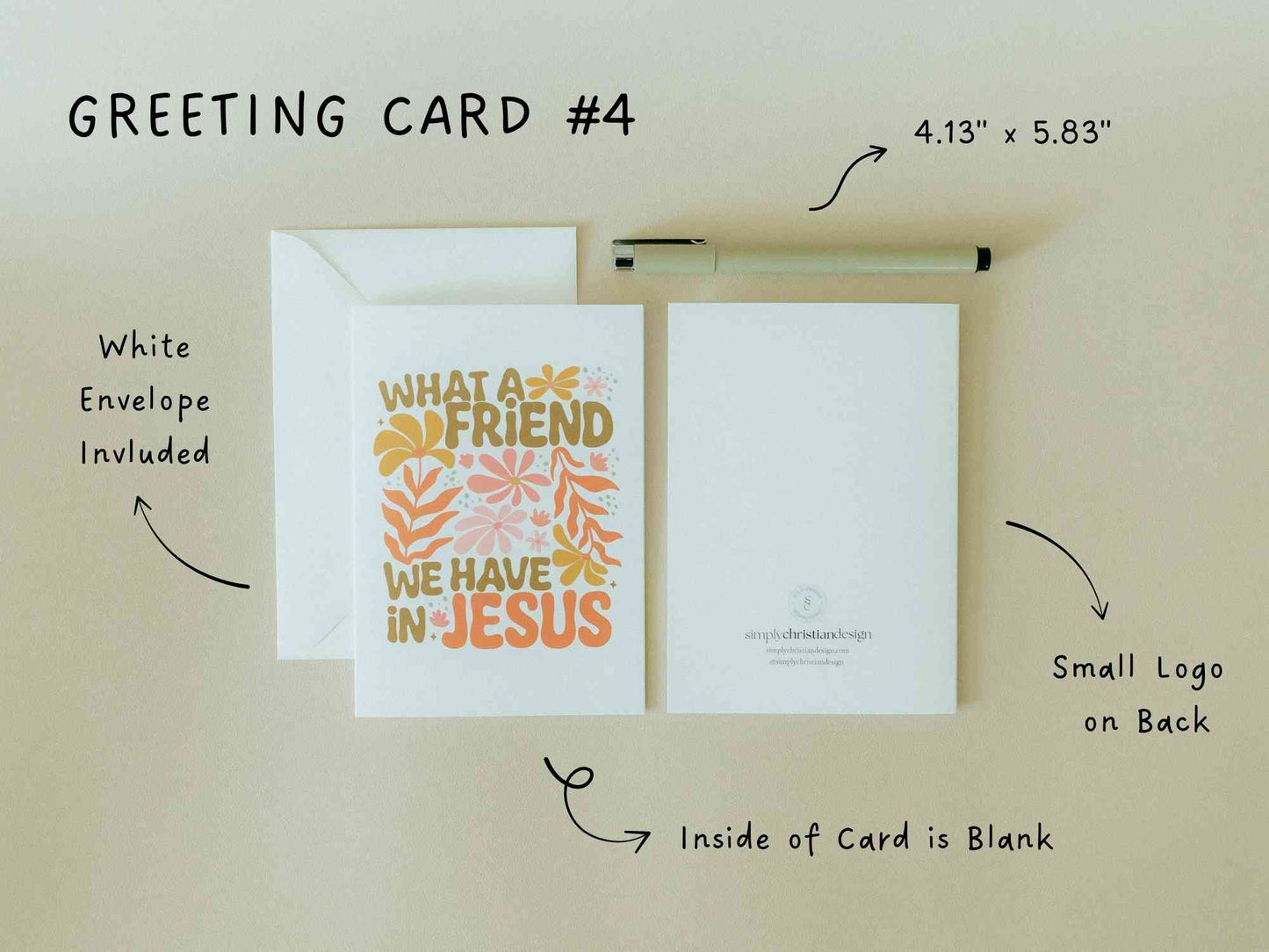 Christian Greeting Cards Set #1, Uplifting Ministering Card, Encouragement Card