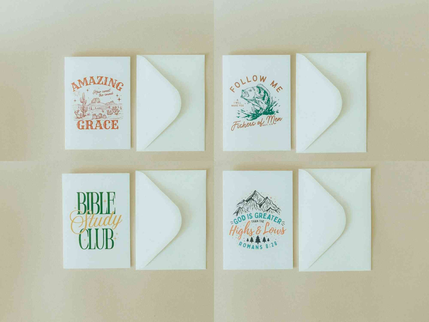 Christian Greeting Cards Set #2, Uplifting Ministering Card, Encouragement Card
