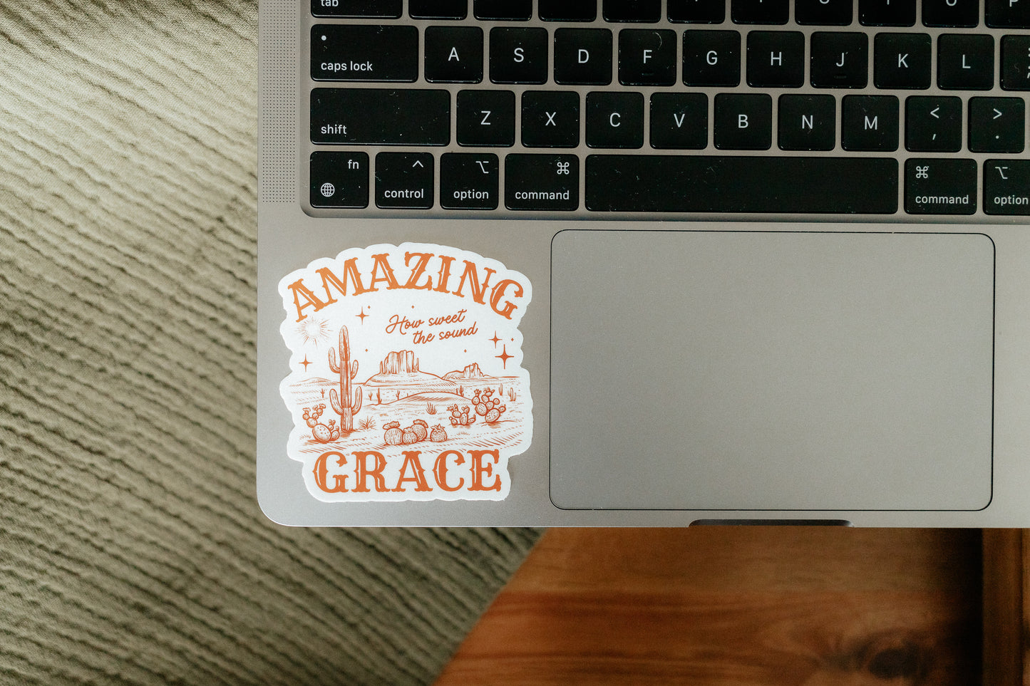 Amazing Grace, Waterproof Vinyl Sticker, 3x2.8"
