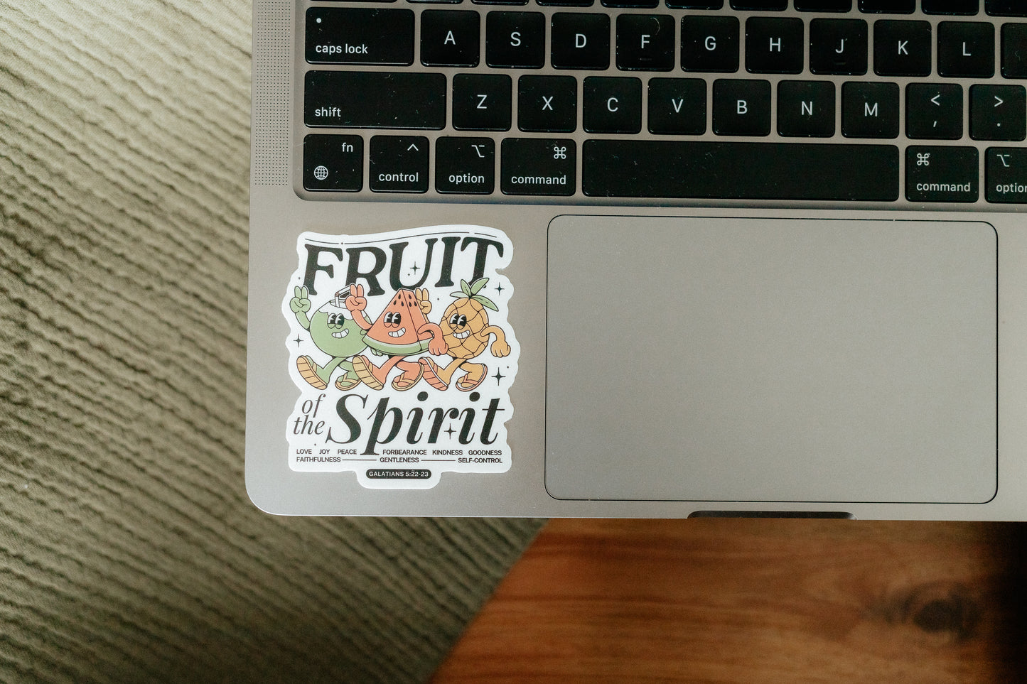 Fruit of the Spirit, Waterproof Vinyl Sticker, 2.7x3"