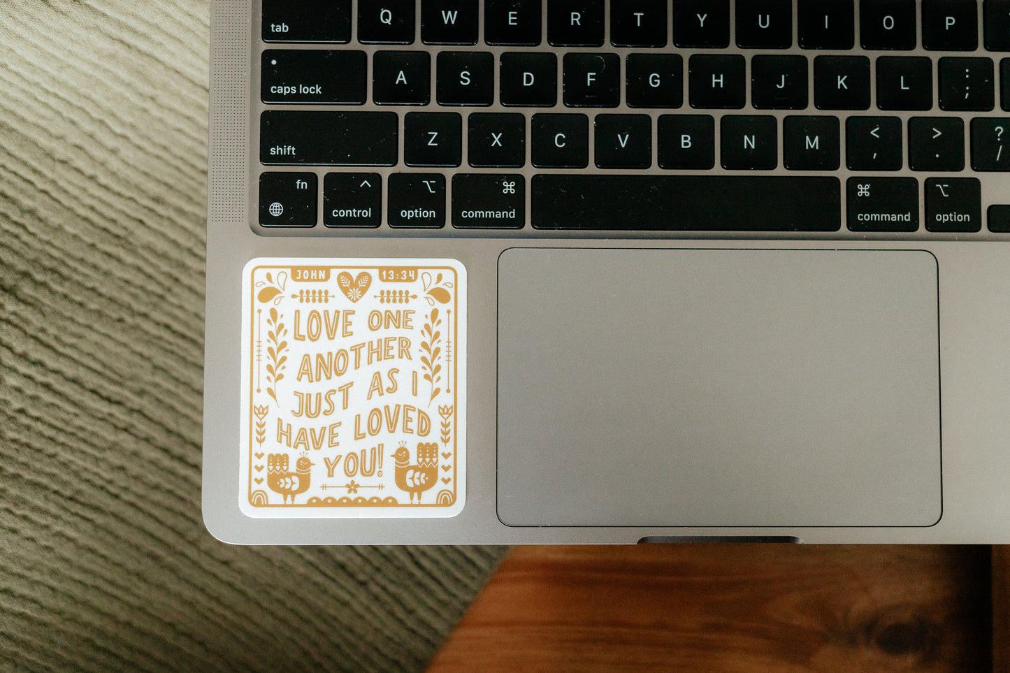 Love One Another, Waterproof Vinyl Sticker, 3x3"
