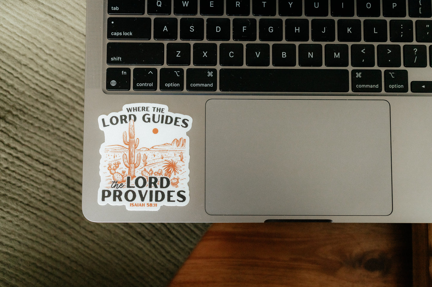 Where the Lord Guides the Lord Provides, Waterproof Vinyl Sticker, 3x2.9"
