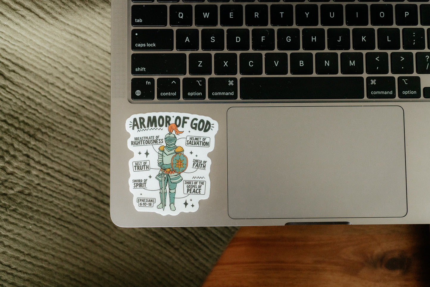 Armor of God, Waterproof Vinyl Sticker, 2.7x3"