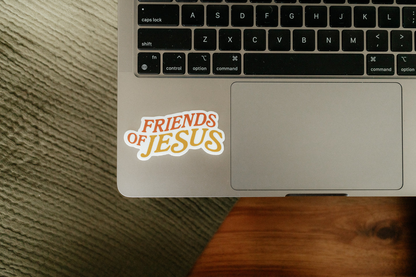 Friends of Jesus, Waterproof Vinyl Sticker, 2x3"