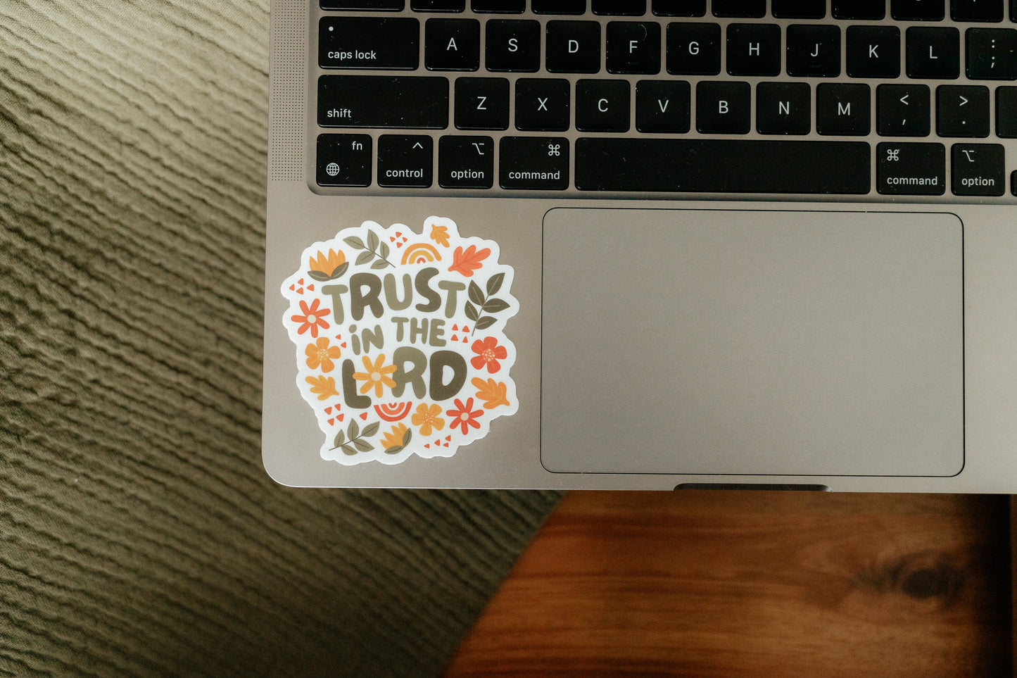 Trust in the Lord, Waterproof Vinyl Sticker, 3x3"