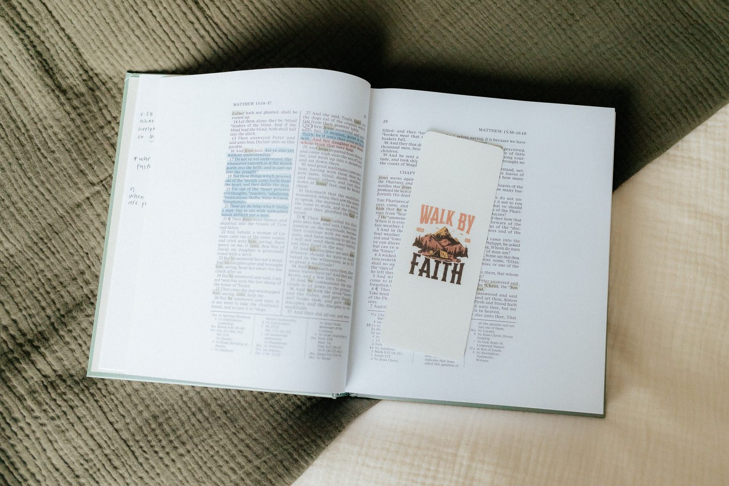 Walk By Faith, Christian Bookmark