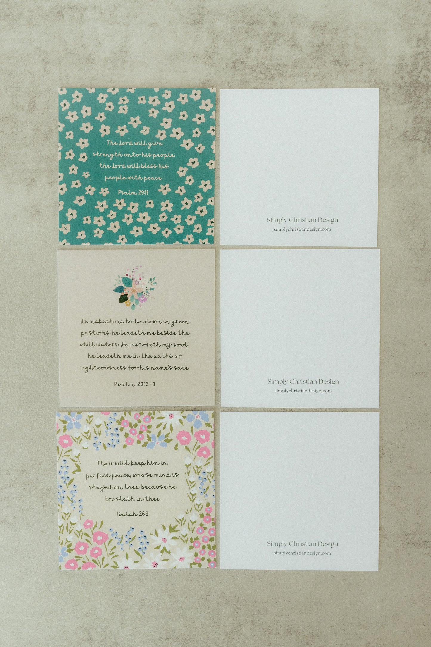 Mini Scripture Card Set, Floral, 12 Bible Verse Cards