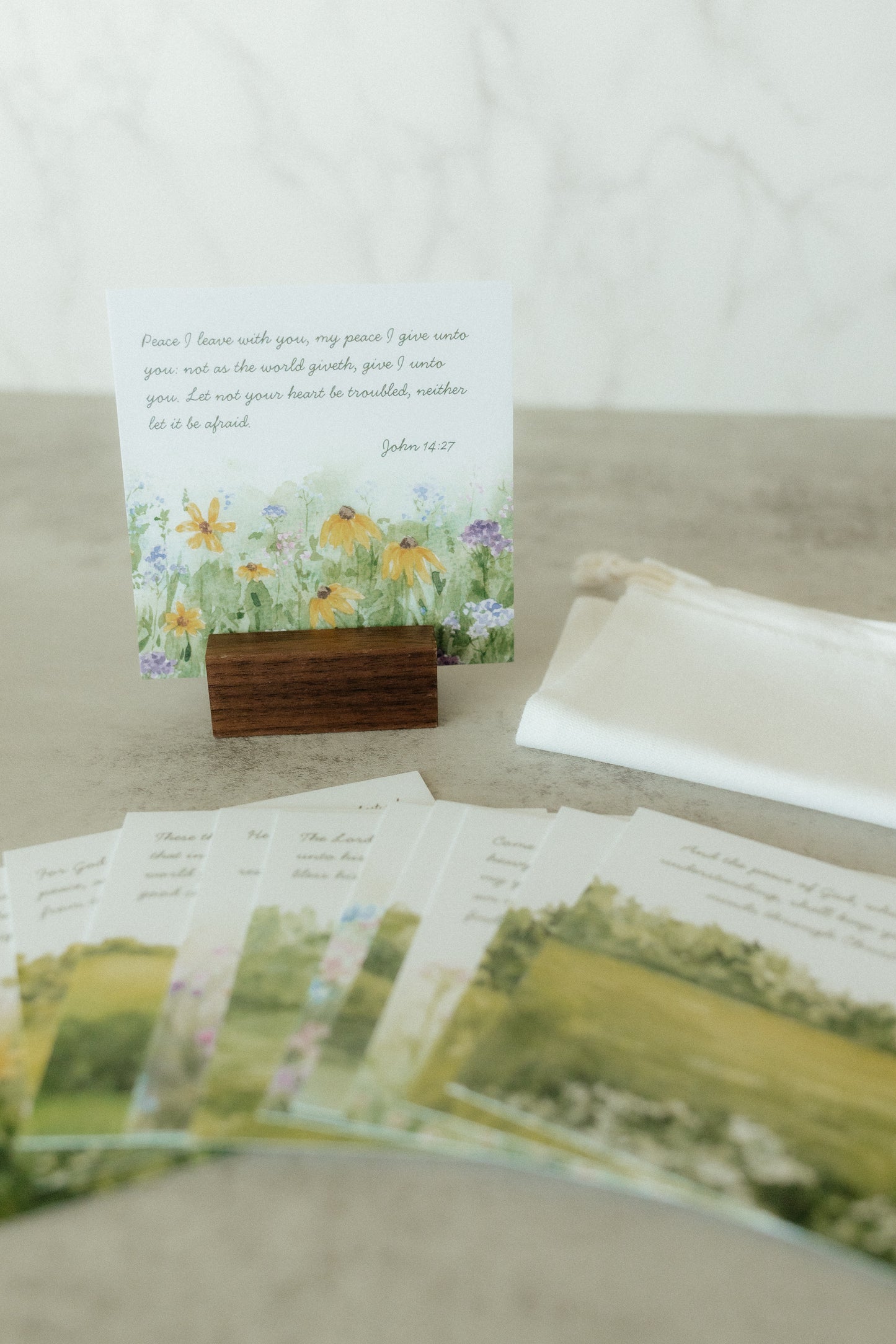 Mini Scripture Card Set, Landscape, 12 Bible Verse Cards