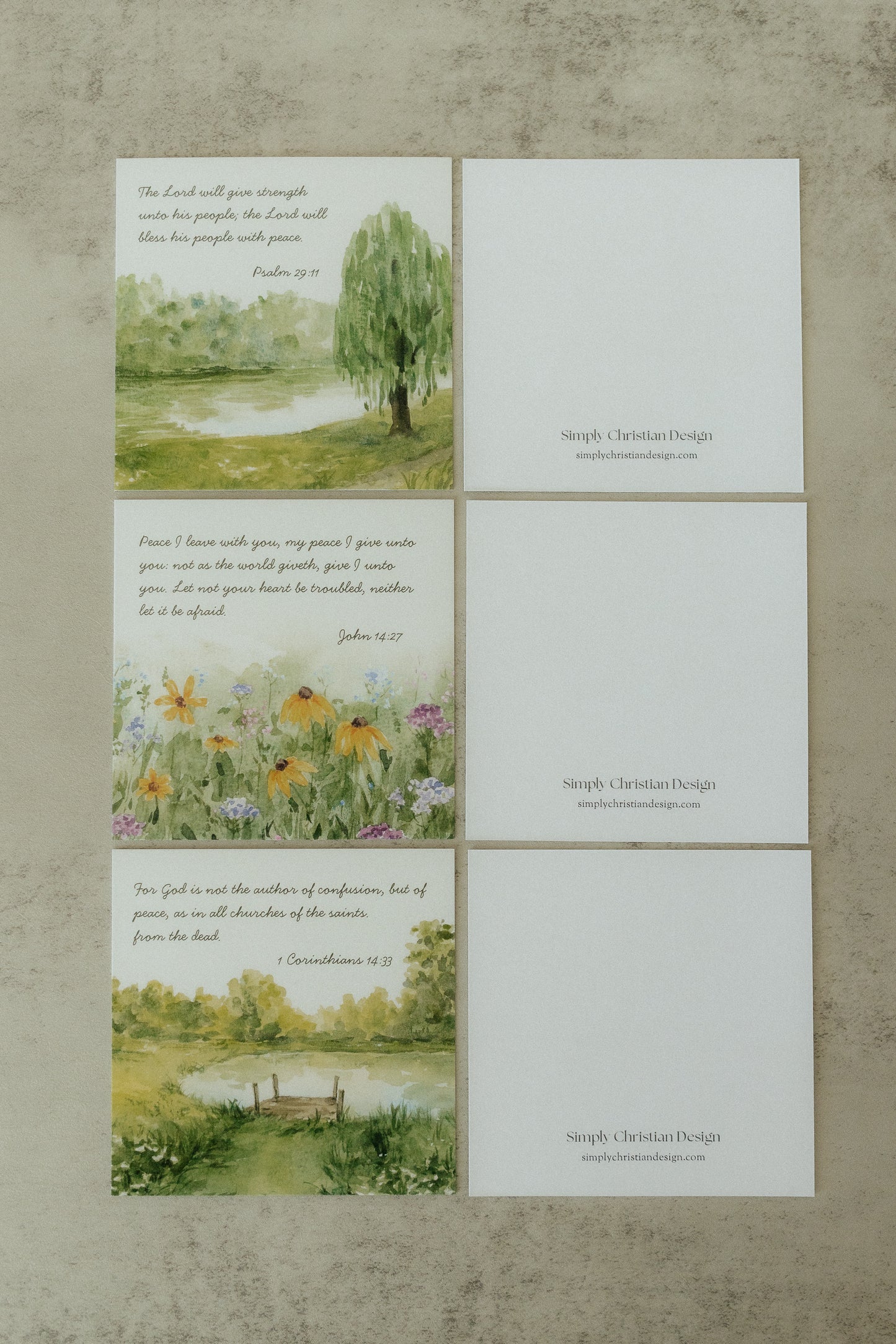 Mini Scripture Card Set, Landscape, 12 Bible Verse Cards