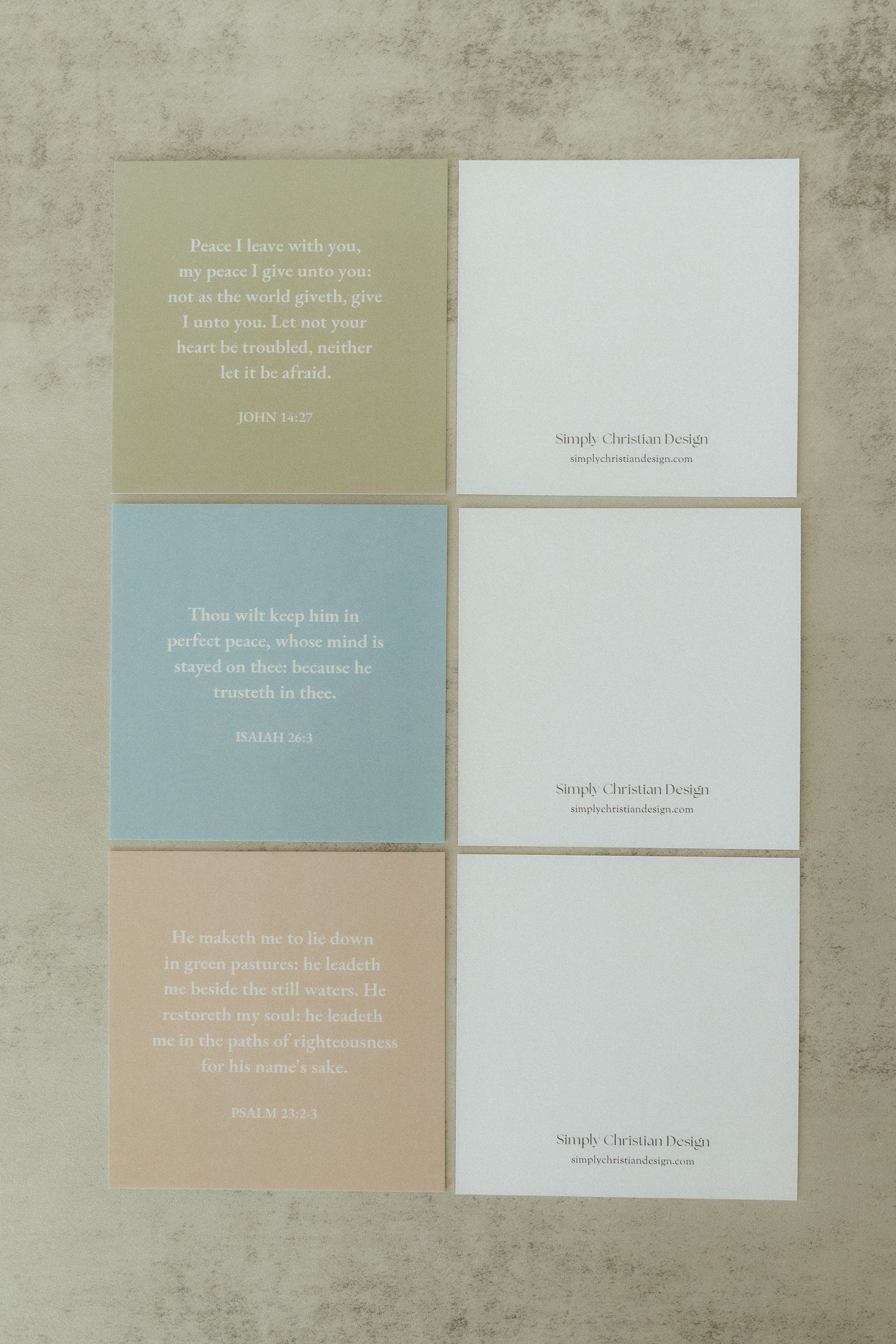 Mini Scripture Card Set, Earth Tones, 12 Bible Verse Cards