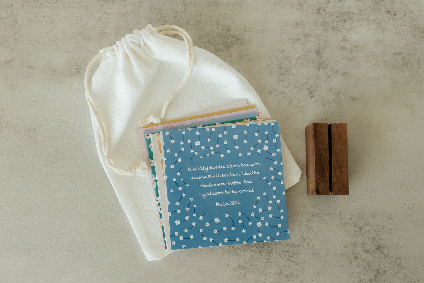 Mini Scripture Card Set, Floral, 12 Bible Verse Cards