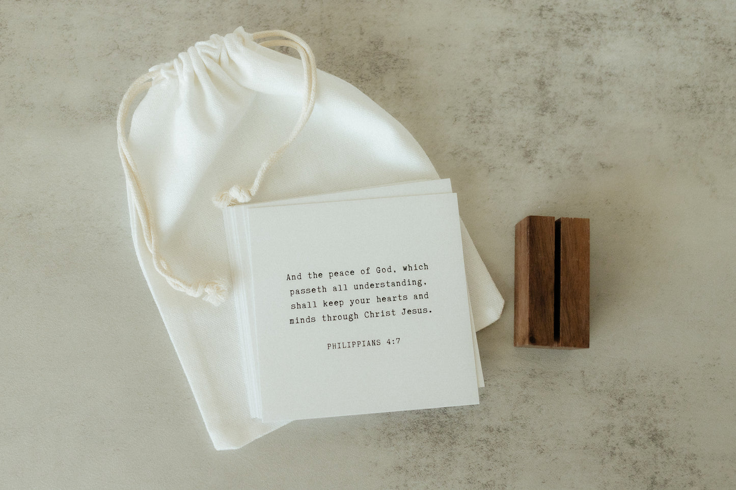 Mini Scripture Card Set, Typewriter, 12 Bible Verse Cards