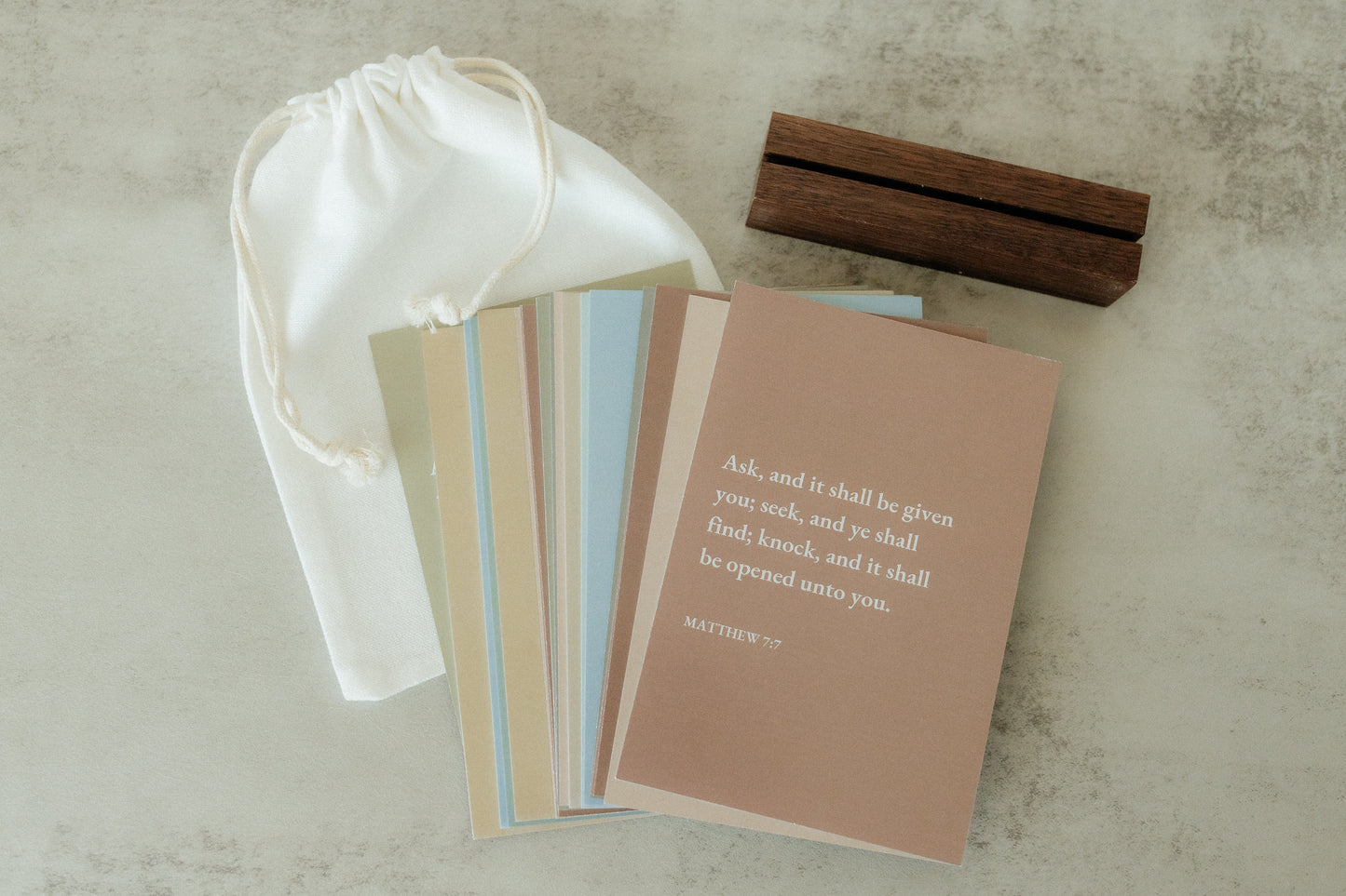 Weekly Scripture Card Pack, Earth Tones, 52 Scriptures for 52 Weeks