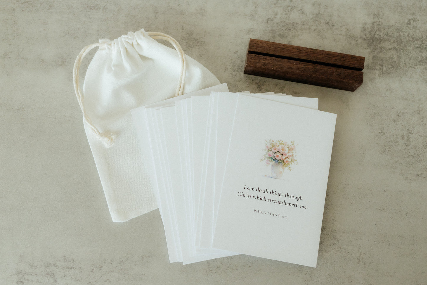Weekly Scripture Card Pack, Flower Vases, 52 Scriptures for 52 Weeks