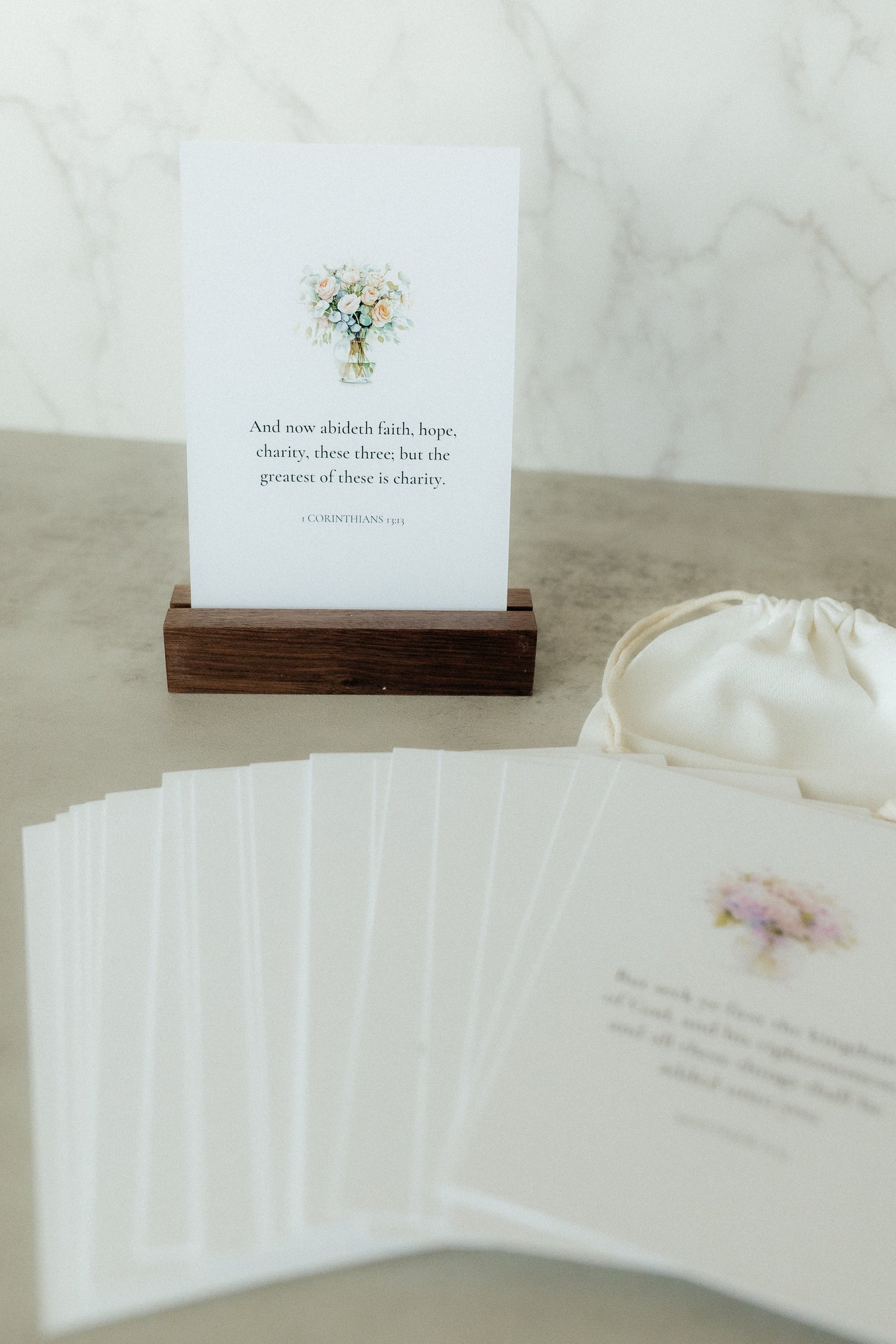 Weekly Scripture Card Pack, Flower Vases, 52 Scriptures for 52 Weeks