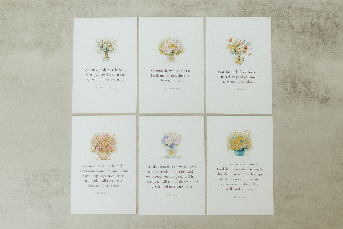 Weekly Scripture Card Pack, Flower Vases, 52 Scriptures for 52 Weeks