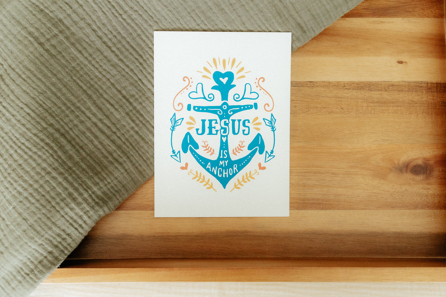 Jesus is my Anchor - Christian Greeting Card