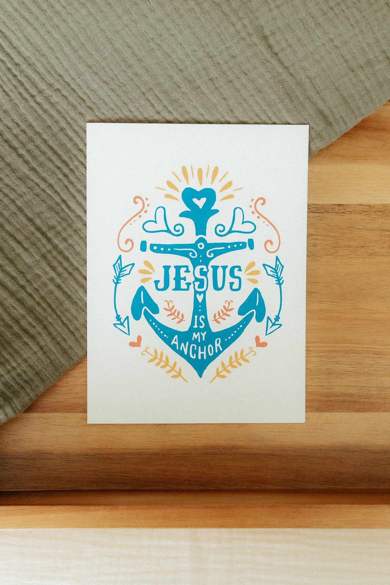 Jesus is my Anchor - Christian Greeting Card