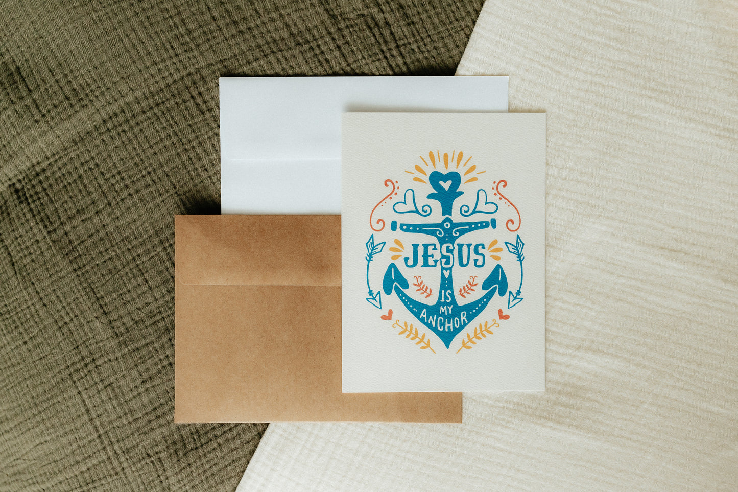 Jesus is my Anchor - Christian Greeting Card