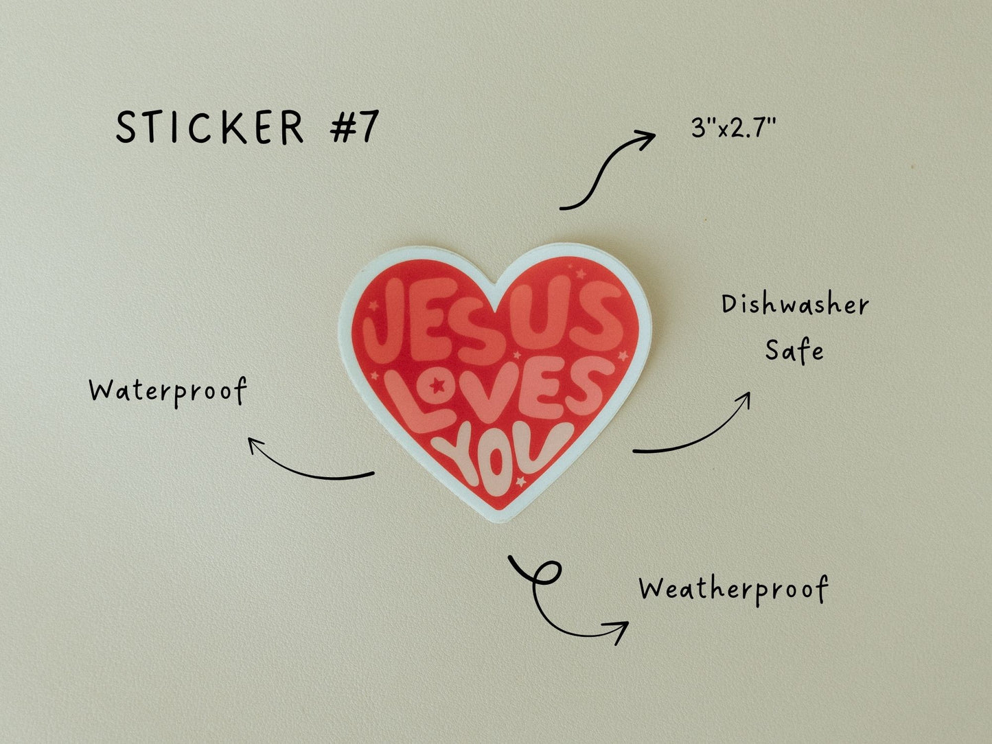 Christian Vinyl Sticker Set #2, Waterproof Stickers, Christian Stickers, Bible Stickers, Faith Stickers