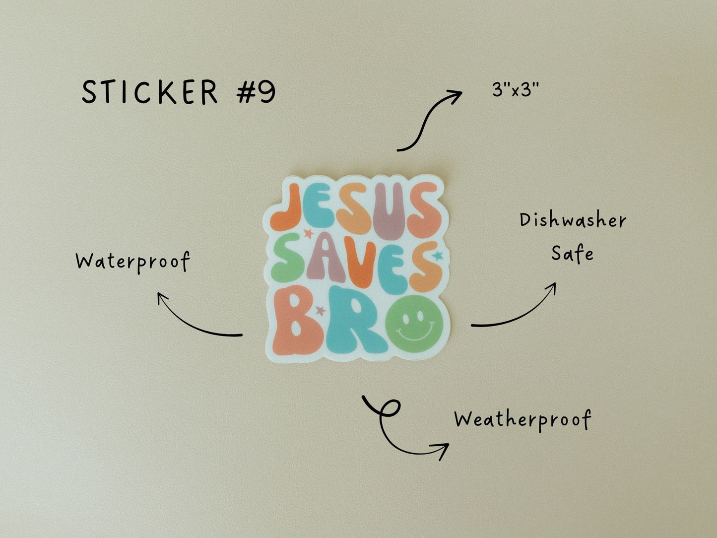 Christian Vinyl Sticker Set #2, Waterproof Stickers, Christian Stickers, Bible Stickers, Faith Stickers