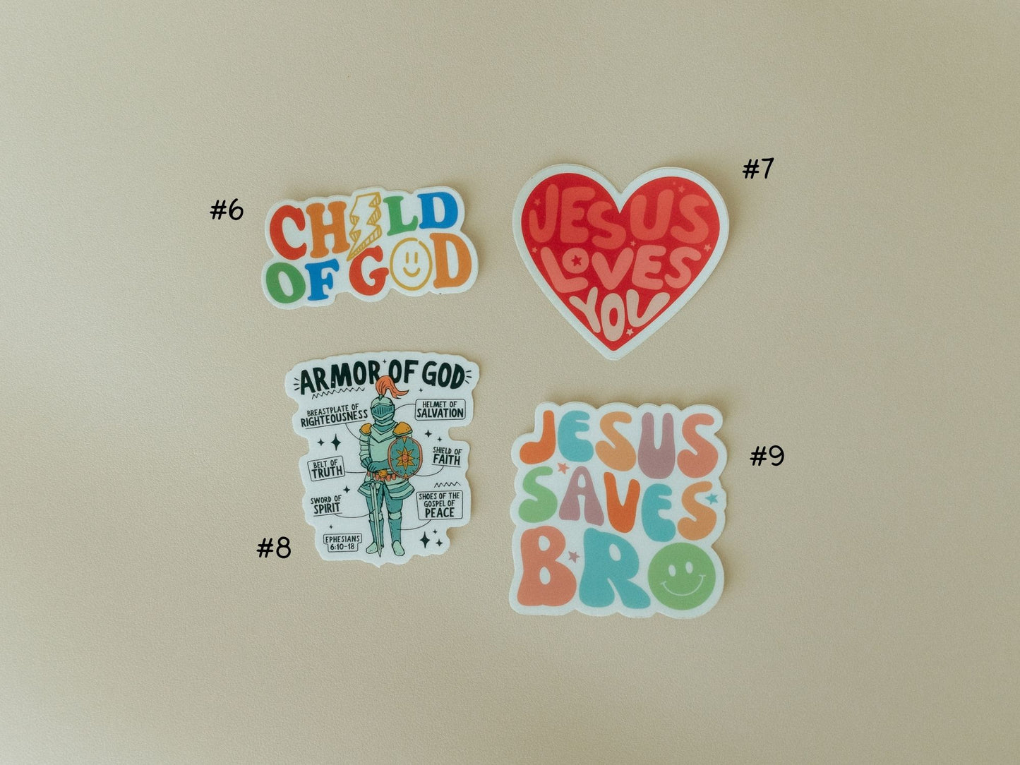 Christian Vinyl Sticker Set #2, Waterproof Stickers, Christian Stickers, Bible Stickers, Faith Stickers