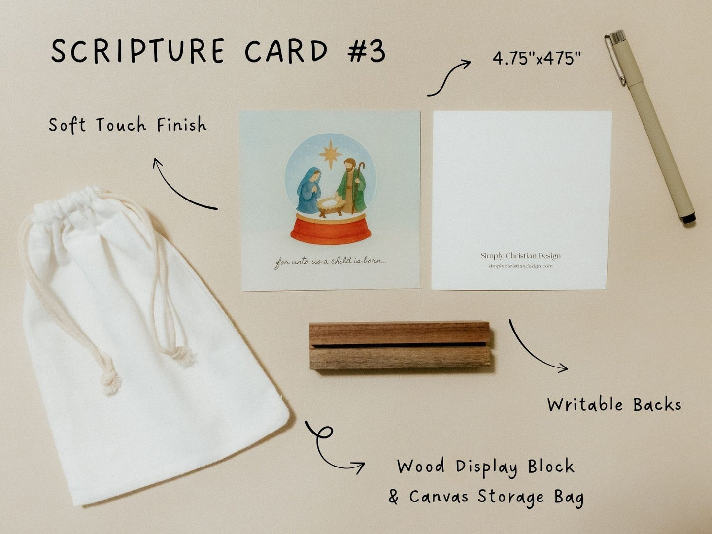 Create Your Own Scripture Card Set #7, Christmas Faith Encouragement Cards, Scripture Cards Set, Christian Gifts