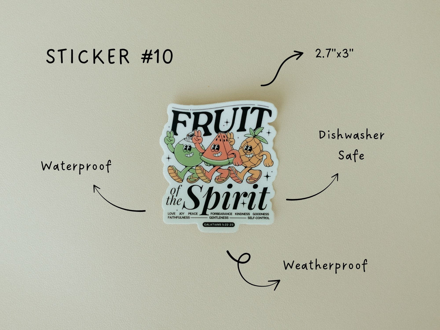 Christian Vinyl Sticker Set #3, Waterproof Stickers, Christian Stickers, Bible Stickers, Faith Stickers