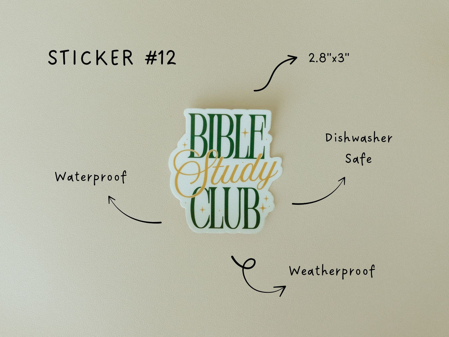 Christian Vinyl Sticker Set #3, Waterproof Stickers, Christian Stickers, Bible Stickers, Faith Stickers