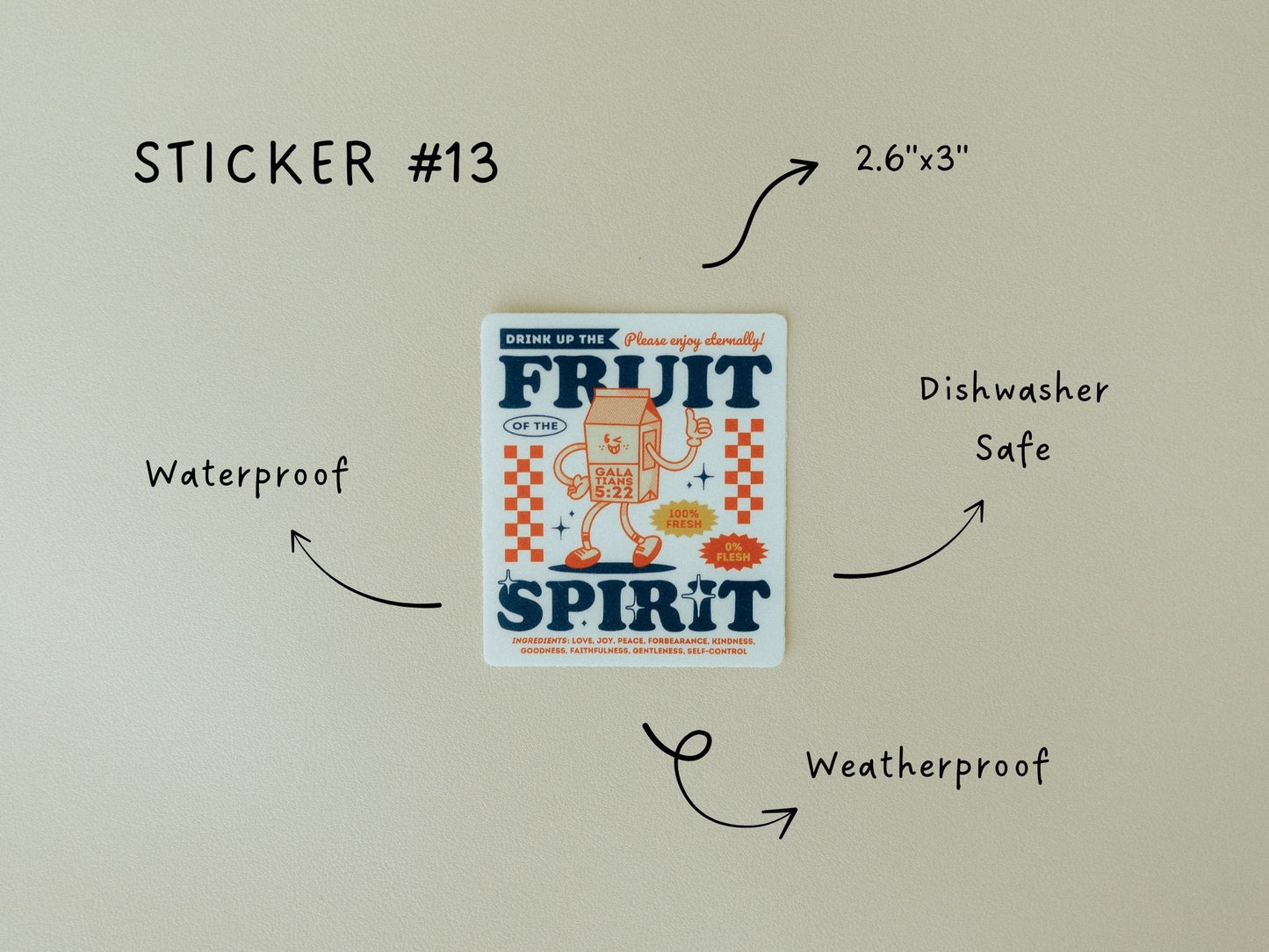 Christian Vinyl Sticker Set #3, Waterproof Stickers, Christian Stickers, Bible Stickers, Faith Stickers