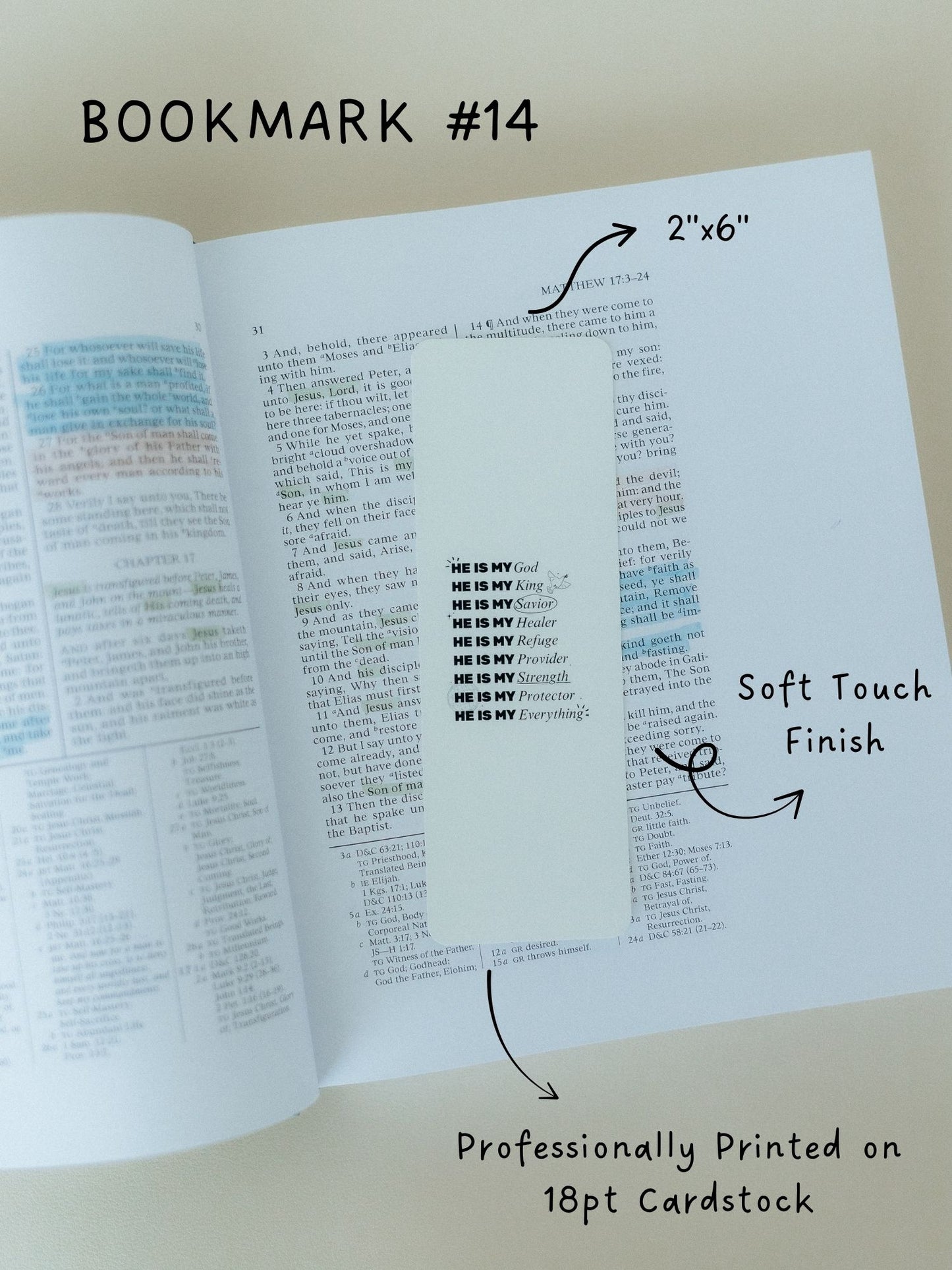 Christian Bookmark Set #3, Cute Bookmarks, Bible Bookmarks, Christian Bookmark, Christian Gifts