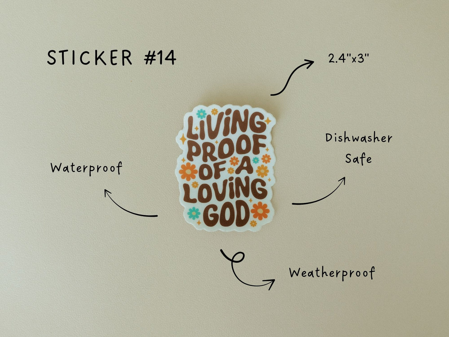 Christian Vinyl Sticker Set #3, Waterproof Stickers, Christian Stickers, Bible Stickers, Faith Stickers