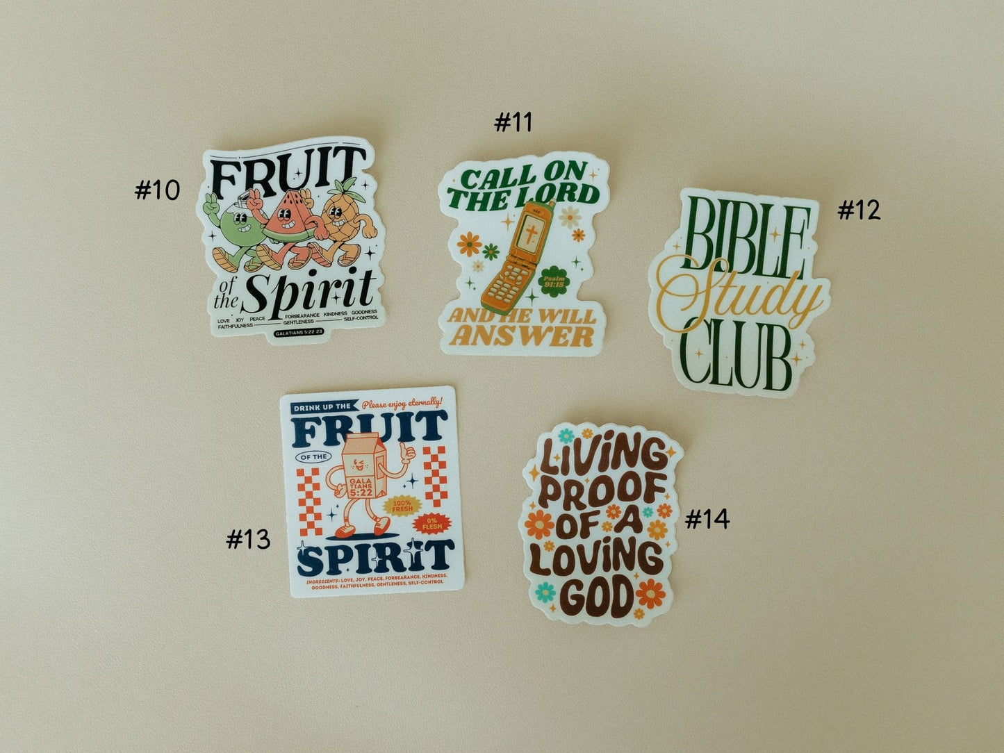 Christian Vinyl Sticker Set #3, Waterproof Stickers, Christian Stickers, Bible Stickers, Faith Stickers
