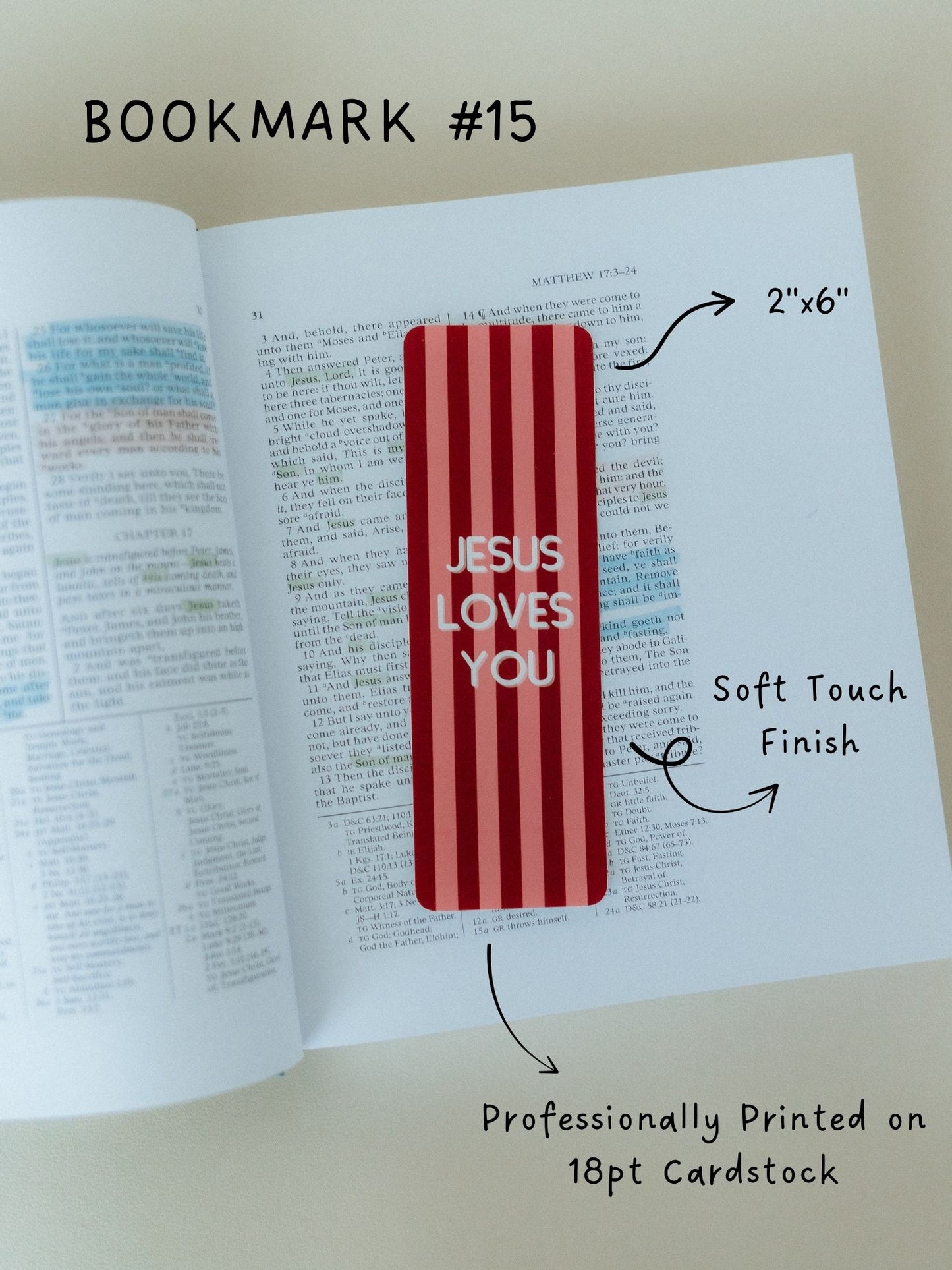 Christian Bookmark Set #4, Cute Bookmarks, Bible Bookmarks, Christian Bookmark, Christian Gifts