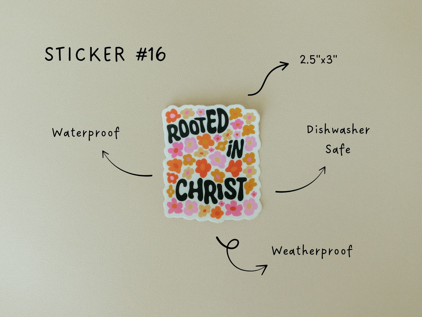Christian Vinyl Sticker Set #4, Waterproof Stickers, Christian Stickers, Bible Stickers, Faith Stickers