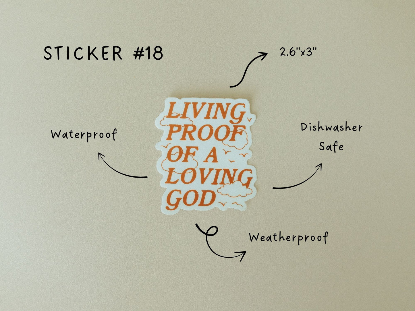 Christian Vinyl Sticker Set #4, Waterproof Stickers, Christian Stickers, Bible Stickers, Faith Stickers