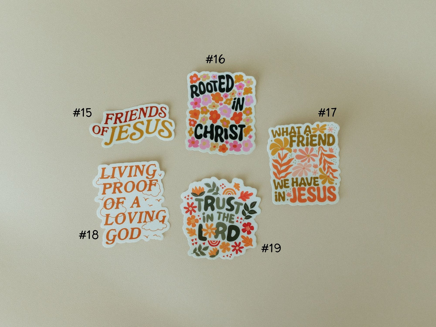 Christian Vinyl Sticker Set #4, Waterproof Stickers, Christian Stickers, Bible Stickers, Faith Stickers