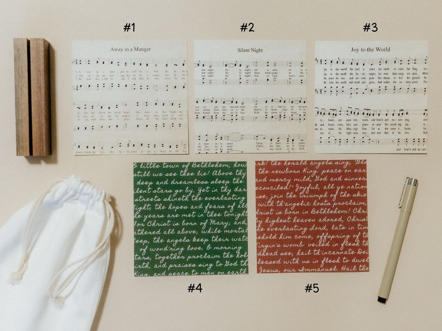 Create Your Own Scripture Card Set #3, Christmas Music Faith Encouragement Cards, Scripture Cards Set, Christian Gifts